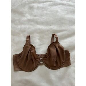 Auden 42DD Unlined Underwire Bra Brown Mesh Full Coverage Support